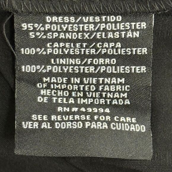 R & M Richards Plus Size Embroidered-Capelet Black Gown, NWT! Size 20W - Picture 13 of 14